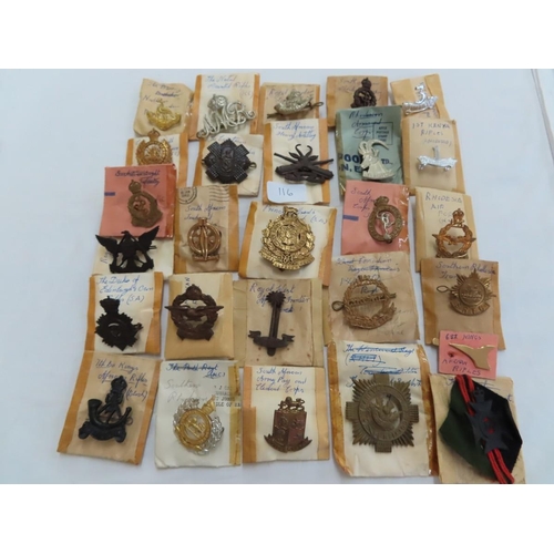 116 - Twenty-seven 20thC African continent regimental cap badges
