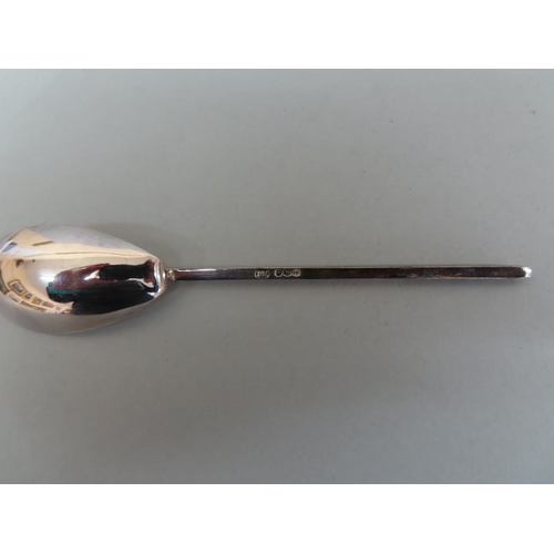 5 - Sterling silver tazza and spoon engraved 