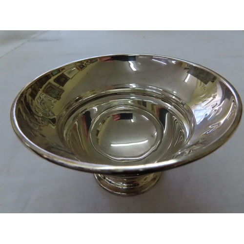 5 - Sterling silver tazza and spoon engraved 