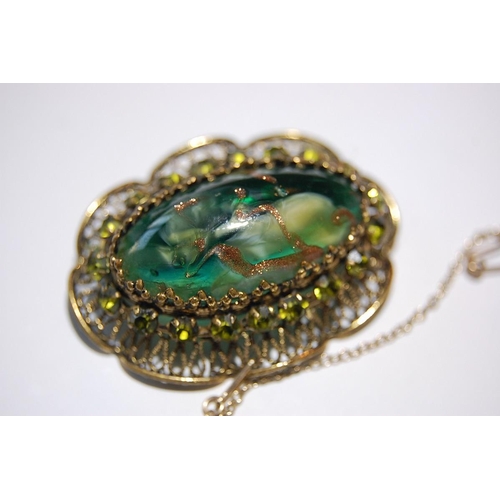 84 - Miriam Haskell style brooch