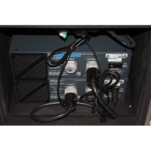 161 - Soundcraft SM20 40:20 monitor desk in wheeled flight case with two Soundcraft SM20 PSUs NB VAT @20% ... 