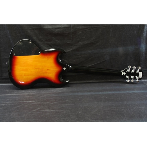 55 - Gould SG style sunburst electric guitar, two humbucker pickups, Tune-o-Matic bridge, three way toggl... 