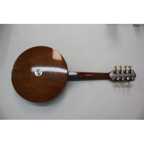 32 - Liberty Bell cased banjolin (mandolin / banjo)