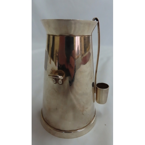 163 - Silver cream churn and ladle - London 1974 - 8.50 ozt - Maker Asprey's. Ht. 5 ins.