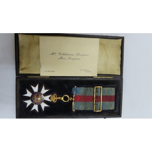 239 - Most Distinguished Order of St Michael and St George with ribbon and clamp, possibly awarded to Capt... 