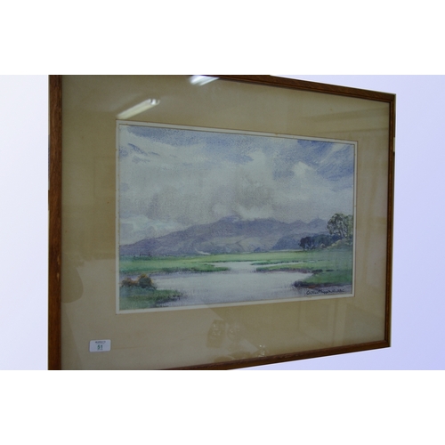 51 - William Hoggatt RI RBC (1879-1961) British, North Barrule, Watercolour, Signed, 14 x 22 ins.