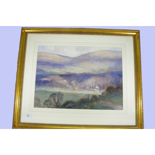 99 - William Hoggatt, Summer in the Baldwin Valley, Watercolour, Signed, 17 x 22 ins.