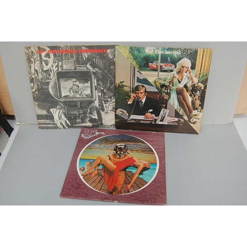 171 - Three 10CC LPs - The Original Soundtrack (9102500), How Dare You! (9102 501) and Deceptive Bands (91... 