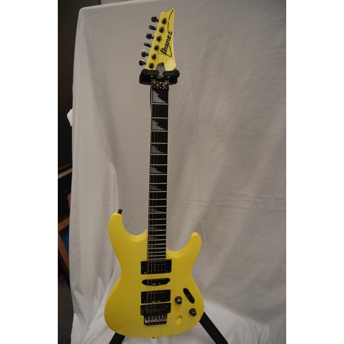 241 - 1994 yellow Ibanez S540 electric guitar with Ibanez case