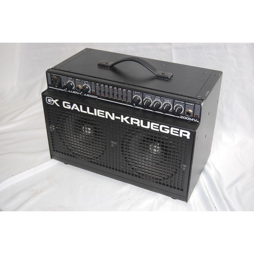 235 - Gallien-Krueger 200MV combo amplifier - in heavy duty two section flight case