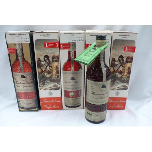 15 - Five litre bottles of Manderine Napoleon Grande Liqueur Imperiale boxed (four sealed)