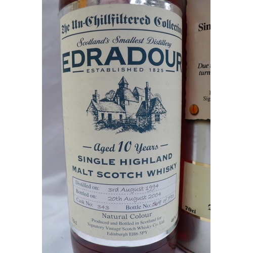 16 - A bottle of Edradour signatory's un-chillfiltered single highland malt scotch whisky aged 10 years d... 