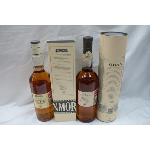 18 - Two bottles of single malt Scotch whisky 1) Cragganmore 12 years old 70cl boxed and 2) Oban 14 70 cl... 