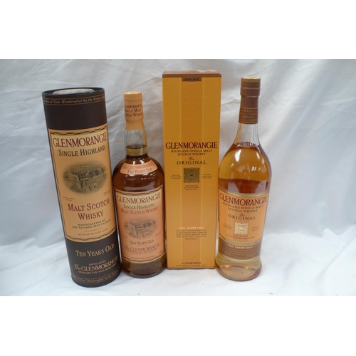 19 - Two litre bottles of Glen Morangie Highland single malt Scotch whisky both 10 years old. Boxed and c... 