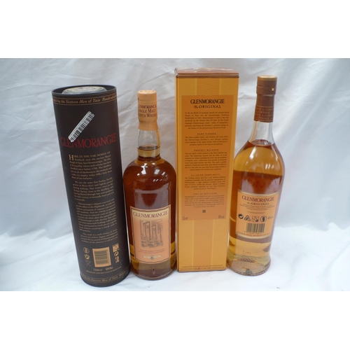 19 - Two litre bottles of Glen Morangie Highland single malt Scotch whisky both 10 years old. Boxed and c... 