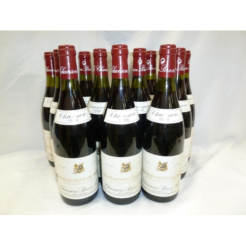 24 - Twelve bottles of 1996 Chateauneuf du-pape, Chanson pere & fils (little ullage)