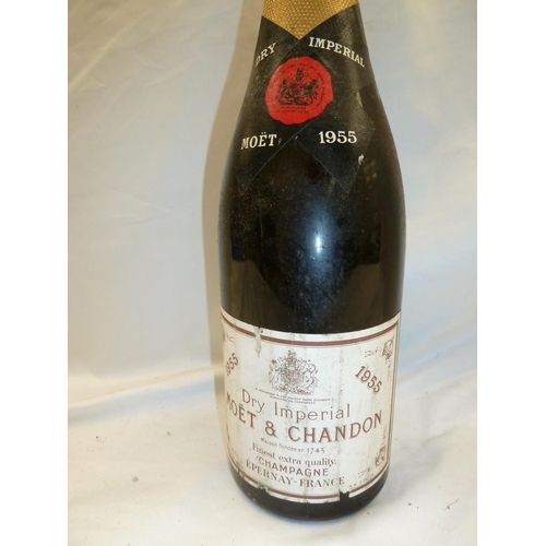 34 - A bottle of 1955 Vintage Moet & Chandon Champagne