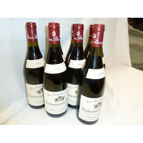 35 - Eight bottles of 1995 Chateauneuf du pape Chanson Pere & Fils (little ullage)