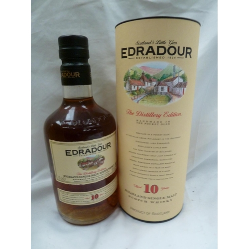 40 - Box of six 70 cl bottles of Edradour Highland single malt Scotch whisky,  Aged 10 years  in canister... 