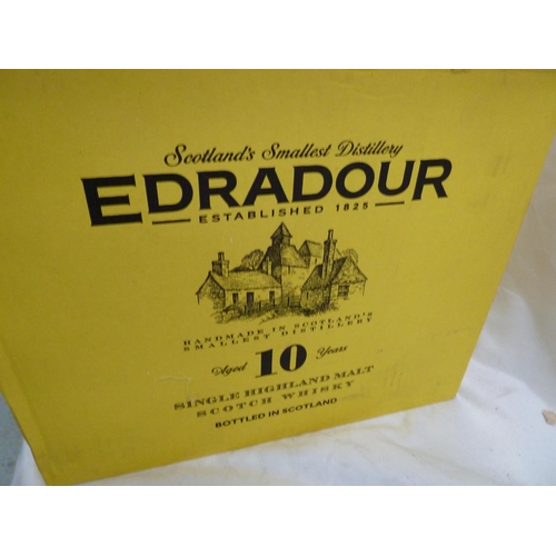 40 - Box of six 70 cl bottles of Edradour Highland single malt Scotch whisky,  Aged 10 years  in canister... 