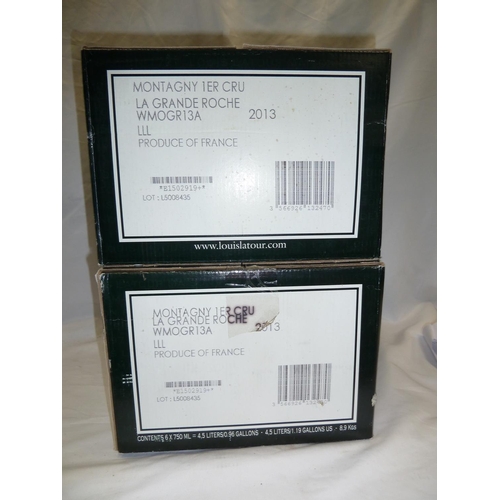 41 - Two sealed boxes of six bottles of 2013 Montagny ler Cru, la Grande Roche white wine