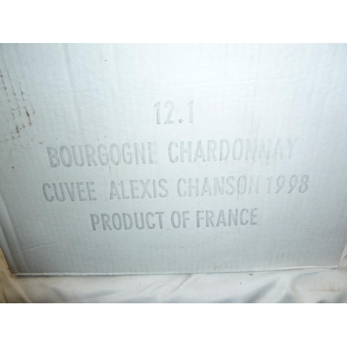 43 - A case of twelve bottles of 1998 Bourgogne Chardonnay Cuvee Alexis Chanson