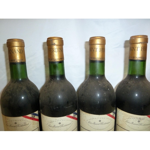 45 - Four bottles of 1964 Chateau Plince Pomerol (ullage bottom of neck).