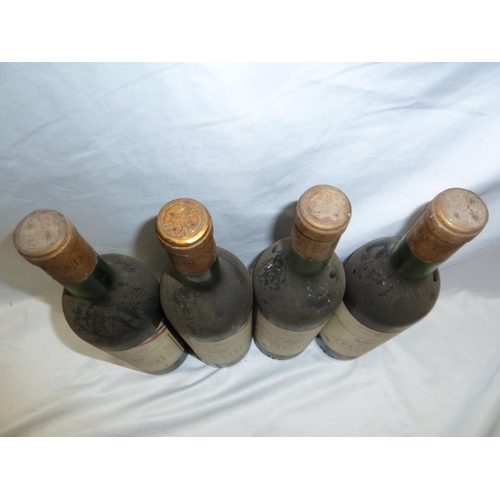 45 - Four bottles of 1964 Chateau Plince Pomerol (ullage bottom of neck).