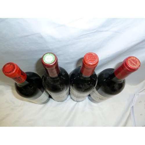 50 - Four bottles of Chateau bottled red wine 1) 1990 Ch. Ormieres, 2) 1992 Ch. Lowey, 3) 1996 Ch. Pitray... 