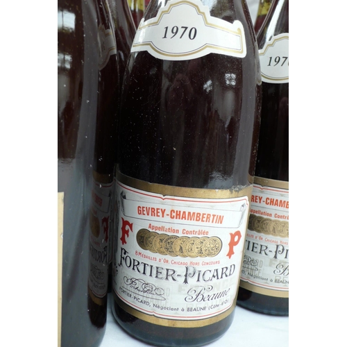 6 - A case of fifteen bottles of 1970 Gevrey Chambertin, Fortier-Picard (no ullage)