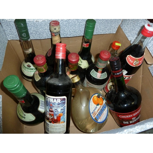 57 - A dozen bottles of liqueurs