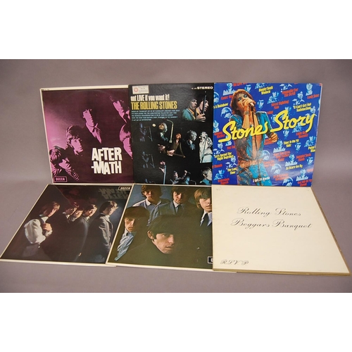 29 - Seventeen Rolling Stones LPs including No.2 (LK4661), After Math (SKL4786), Beggars Banquet (SKL4955... 