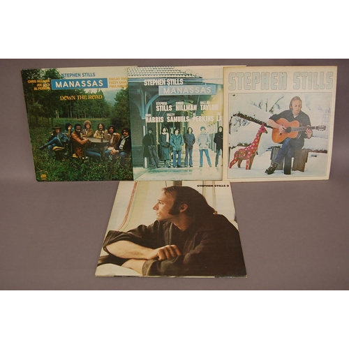 8 - Four Stephen Still LPs - Down the Road (K40440), Manassas (K60021), Stephen Stills (2401004) and Ste... 