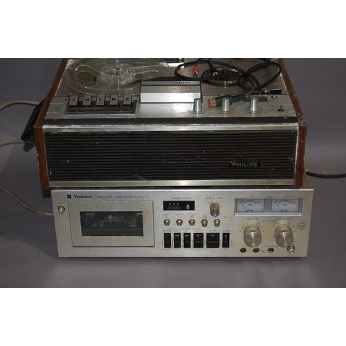 62 - Phillips & Technics audio equipment including reel to reel & cassette deck