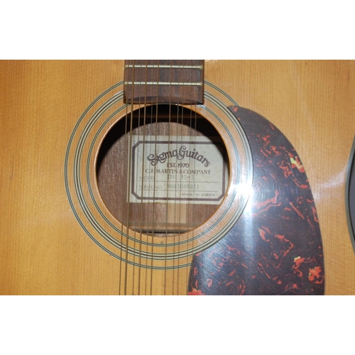 103 - Sigma guitars acoustic twelve string guitar - DM12-2