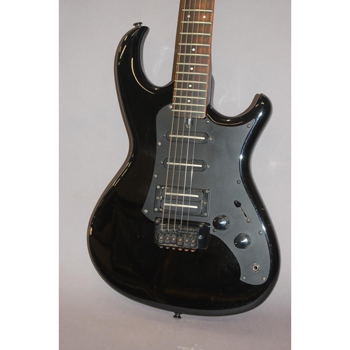 110 - Aria Pro II RS Wildcat six string electric guitar, two single coil and one humbucker (with coil tap)... 