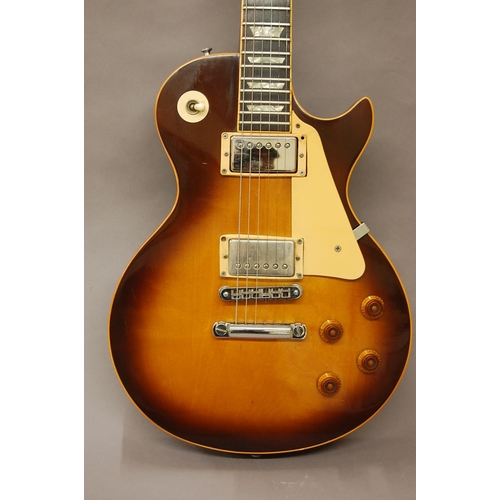 156 - Modified - 1978 Gibson Les Paul standard tobacco sunburst with two humbucker pickups chrome hardware... 