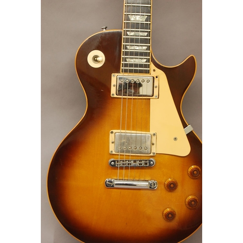 156 - Modified - 1978 Gibson Les Paul standard tobacco sunburst with two humbucker pickups chrome hardware... 