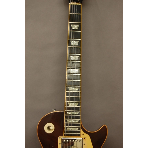 156 - Modified - 1978 Gibson Les Paul standard tobacco sunburst with two humbucker pickups chrome hardware... 