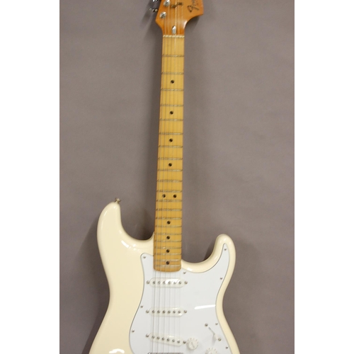 162 - Possibly 1978 Fender Stratocaster in white - pickguard has been replaced as have the pickups, chome ... 