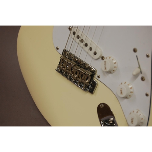 162 - Possibly 1978 Fender Stratocaster in white - pickguard has been replaced as have the pickups, chome ... 