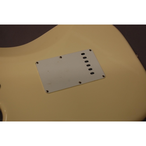 162 - Possibly 1978 Fender Stratocaster in white - pickguard has been replaced as have the pickups, chome ... 