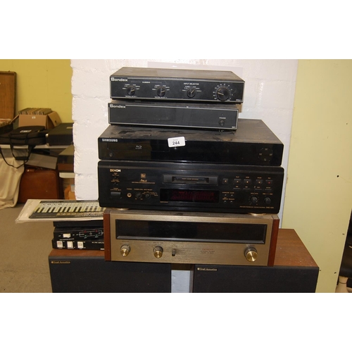 244 - Collection of audio equipment - Snell Speakers, Sondex, Denon etc