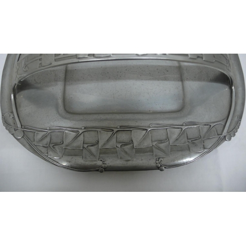 2 - Archibald Knox for Liberty & Co. Tudric Pewter cake tray with stylized leaf and berry design circa. ... 