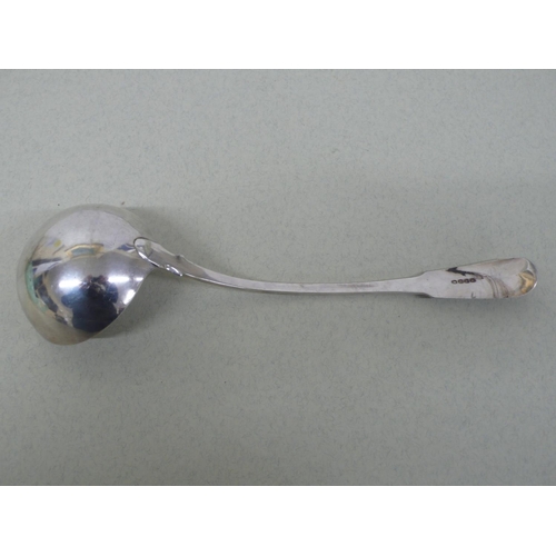 16 - GIII silver fiddle pattern ladle - London 1811 - 7 ozt - W.M. Eley, Fearn & Chawner