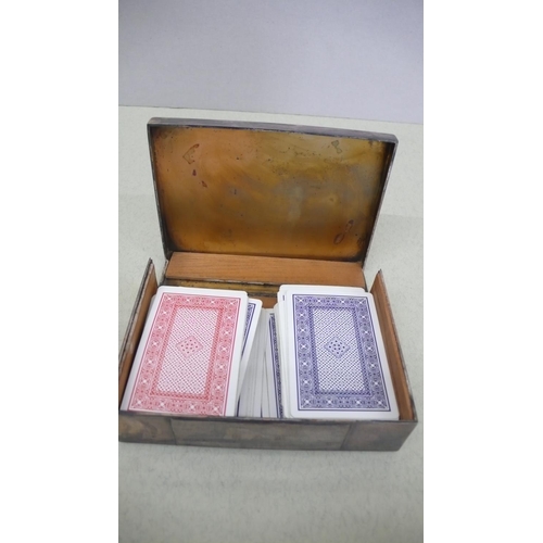 35 - Early 20thC silver card box marked BRIDGE Chester hallmarks