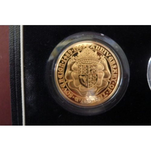 137 - Gold proof sovereign collection 500th Anniversary of the first gold sovereign 1489-1989 cased No. 28... 