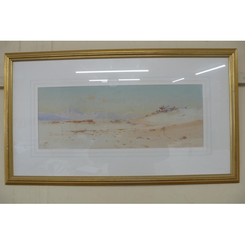 186 - Augustus Osbourne Lamplough (1877 - 1930), 1. The Pyramids from the desert, watercolours (a pair), s... 