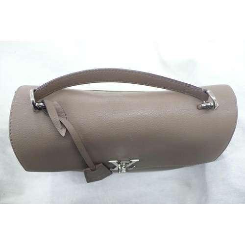 204 - AMENDED DESCRIPTION - Louis Vuitton Paris 'Mylockme' satchel handbag in beige leather taurillon clem... 