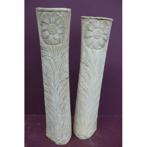 234 - Pair of 19thC Indian carved bone sculptures of the Maharaja and Maharini height 11ins